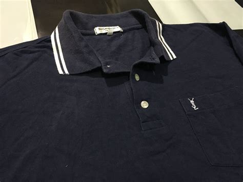 yves saint laurent button long sleeve polo|ysl st laurent shirts.